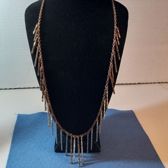 NWT Alfani Gold Tone Metal Bar  Necklace - Picture 1 of 6